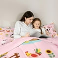 thumbnail image 5 of jejeloiu Cartoon Animal Queen Comforter Set,Cow Sheep Pig Bedding Sets,Funny Country Theme Bedding Comforter Set For Girl Boys,Super Cozy Room Decor Reversible,3pcs, 5 of 8