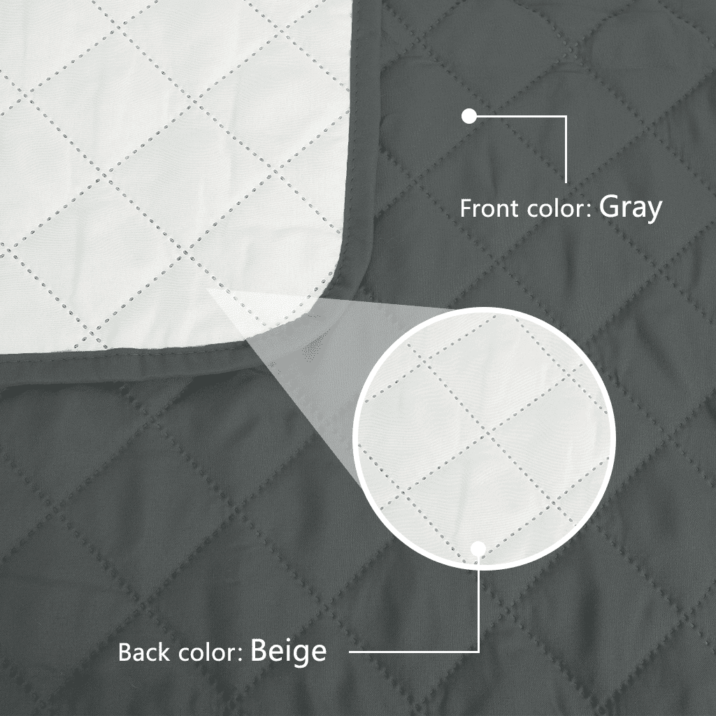 NEWEEN 100% Waterproof Sofa Cover Machine Washable Reversible Couch Cover Non Slip Furniture Protector Slipcover for Dogs, Children, Pets, Sofa Size, Gray