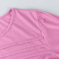 thumbnail image 4 of LISTHA Long Sleeve T Shirt Women Fashion Pleated Tops Crew Neck Dressy Tunic Tops Trendy 2025 Blouses Pink S, 4 of 6
