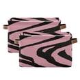 thumbnail image 2 of IAUYY Set of 2 Storage Cubes with Handles-Not Prone to Deformation Canvas Storage Baskets for Bedroom Closet Living Room Decorative Storage Baskets The Perfect Zebra, 2 of 9