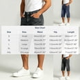 thumbnail image 3 of Dagugfen Capri Jeans for Men Button Waist Straight Leg Denim Capris Summer Casual Streetwear Mens Capri Pants with Pockets, 3 of 6