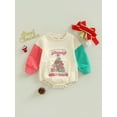 thumbnail image 2 of Bagilaanoe Newborn Baby Girl Boy Christmas Romper Sweatshirt Long Sleeve Bodysuit Santa Claus/Tree Print Pullover 6M 12M 18M 24M Infant Fall Tee Tops, 2 of 8