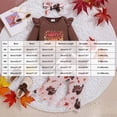 thumbnail image 6 of Enyan Baby Girl Clothes Newborn Infant Thanksgiving Outfits Cute Cartoon Romper+Pant+Headband 3 Piece Fall Winter Clothing Set（Size 6-9 Months）, 6 of 9