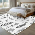thumbnail image 4 of Large Area Rugs for Living Room Bedroom, Grey Spring Floral 8'x10' Rug Washable Carpet Runner Indoor Outdoor, Flowers Botanical Elegant Pastoral Non Slip Floor Mats Rug for Kitchen, Patio, 4 of 8
