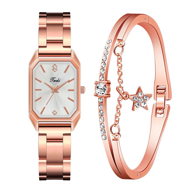 Reloj de pulsera de cuarzo analógico de acero inoxidable dorado cristalino para mujer a la moda Wmkox8yii gfajkfgbkjabf2111