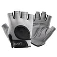 thumbnail image 2 of Guantes de medio dedo jinwen deportivos para entrenamiento de fuerza XL Gris Claro, 2 of 8
