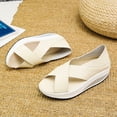thumbnail image 3 of Verano Color sólido Suave antideslizante Mujer Cuña Columpio Zapato Mujer Zapato Flip Flop Wmkox8yii  shjk2057, 3 of 4