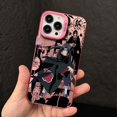 thumbnail image 3 of Narutos-funda de teléfono ITACHIs para Apple iPhone 11, 14, 15, 13 Pro Max, 12, silicona 15 Plus, 11Pro, protección de lente mate, Coque chapado, 3 of 5