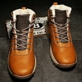 thumbnail image 4 of Botas Cuero de PU Cómodo Hombre Invierno cálido para viajes al aire libre (40) Marrón claro Marrón Likrtyny Tenis De Mujer Tenis De Hombre, 4 of 7