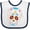 White and Navy, variant on Inktastic Sugar Skull Blue Boys or Girls Baby Bib