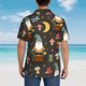 thumbnail image 4 of Fotbe Gnome Insect Frog Camisa Hawaiana para Hombre Unisex – Camisa Casual de Verano con Botones de Manga Corta de Algodón y Lino,Medium, 4 of 7