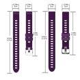 thumbnail image 2 of Correa de reloj de silicona deportiva Pulsera de fitness Reemplazo de correa de silicona para Garmin / HUAWEI / Samsung 20 mm, Morado oscuro Vogacara EL2640-09, 2 of 2