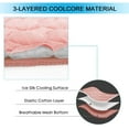 thumbnail image 4 of Dog Self Cooling Mat Pet Washable Summer Cooling Pads Cooling Blanket Hot Weather Sleeping Kennel Mat,Ice Silk Sleep Mat Pad Non-Toxic Breathable Sleep Bed Beach for Large Dogs Cats (Pink) XS, 4 of 6