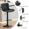 thumbnail image 6 of YOUNIKE Swivel Bar Stools Set of 2, Upholstered Height Adjustable Black Counter Height Barstools, 6 of 10