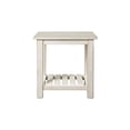 thumbnail image 3 of Martin Svensson Barn Door Solid Wood End Table Antique White, 3 of 5