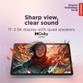 thumbnail image 2 of Lenovo Idea Tab - College Tablet - 11 2.5K IPS Touchscreen Display - 90Hz - MediaTek Dimensity 6300-4 GB Memory - 128 GB Storage - Integrated Arm Mali-G57 MC2 - Tab Pen and Folio Case, 2 of 5