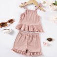 thumbnail image 6 of Godom Girls Outfit Summer Ruffle Sleeve Figure Graphic Tee Shirt Shorts Outfits Set Two Piece Suit, 6 of 7