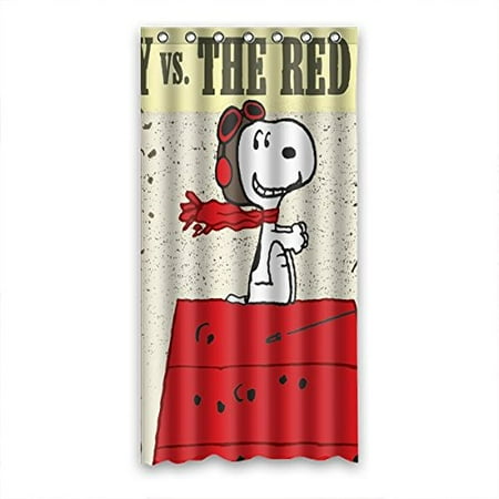 Deyou Snoopy Shower Curtain Polyester Fabric Bathroom Deyou Snoopy Shower Curtain Polyester Fabric Bathroom Size 36x72 Inches