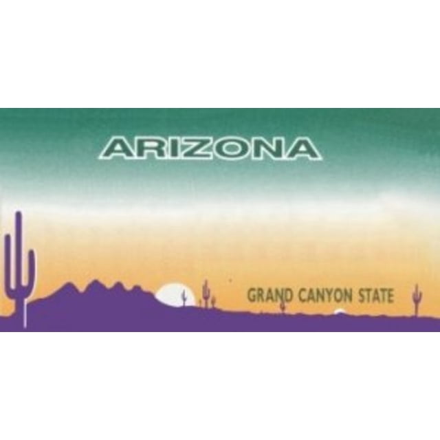 Design It Yourself Custom Arizona Plate. Free Personalization on Plate