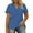 Blue, variant on Mgmyaa Women's Plus Size Polo Shirts Oversize Short Sleeve V Neck Summer Tops Business Casual Collared Shirts Loose Tees