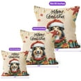 thumbnail image 4 of Merry Christmas Santa Shetland Sheepdog Scarf Twinkling Lights Xmas Holiday Pillow Cushion Double Sided Sheltie Dog Lover Gifts Throw Pillow - 00022, 4 of 4