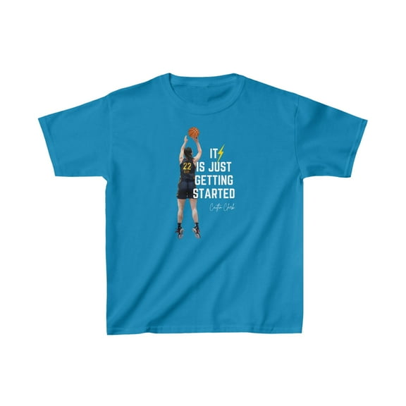It's just getting Started Caitlin Clark for basketball fan Kids Cotton Tee