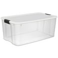 thumbnail image 1 of Sterilite 116 Quart Ultra Latching Clear Plastic Storage Tote Container, 16 Pack, 1 of 11