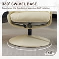 thumbnail image 5 of Leather Massage Reclining Chair with Ottoman Set, 360° Swivel Design and Seat Heating for Home or Office Comfort, 5 of 9