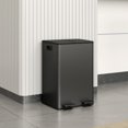 thumbnail image 2 of HOMCOM Dual Trash Can, 2 x 28 Liter Garbage Can with Soft Close Lid, Black, 2 of 10