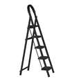 thumbnail image 1 of Escalera Tijera Plegable Lumax ZGS-718-5 5 Peldaños Tubular negro, 1 of 3