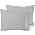 thumbnail image 2 of (3 pack) Nestl Pillow Sham Set of 2, Premium 1800 Series Double Brushed Bed Pillow Cases, Silver Gray, Standard 20" X 26", 2 of 6