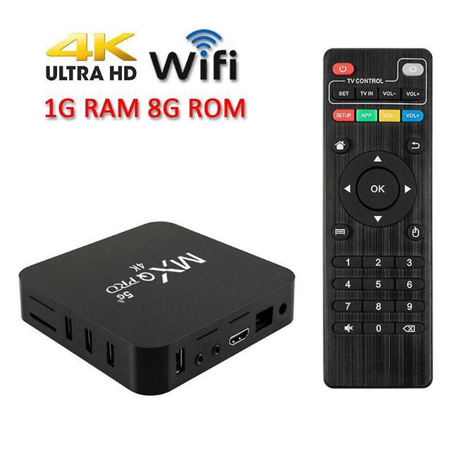 5G MXQ PRO 4K TV BOX Android 10.1 Quad Core Smart Media Player 1GB+8GB regulaciones americanas