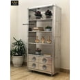 thumbnail image 5 of NauticalMart Art Deco Vintage Flyer Furniture Luxury Designer Aluminum Bookcase with Drawers Vintage Aviator Furniture (66 Inches), 5 of 6