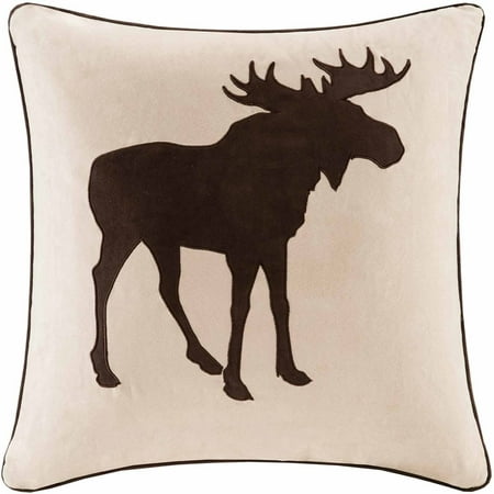 UPC 675716691899 product image for Home Essence Moose Embroidered Suede Square Pillow | upcitemdb.com