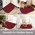 thumbnail image 3 of JAATOP Dirt Trapper Door Mats 20"x 32", Non-Slip Semicircular Doormat, Absorbent Floor Mat for Front Door, Washable Entry Rugs, Red, 3 of 9