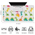 thumbnail image 5 of Long Mouse Pads for Desk,Colorful Cartoon Dinosaurs Pattern Desk Mats on Top Of Desks, Desk Mouse Pad Extra Large with 3mm Non-Slip Base and Stitched Edge for Gaming,Office,Work,Home 47.3"x23.6", 5 of 6