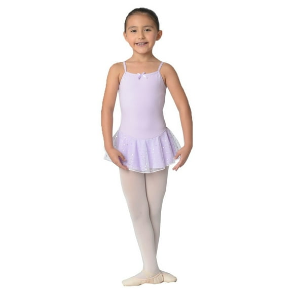Danshuz Girls Lavender Camisole Sparkling Dots Layer Dance Dress 6X-7