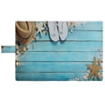 thumbnail image 3 of PKQWTM Seashells Blue Wooden Plank Straw Hat Flip Flop Summer Holiday Book Cover Book Protector Book Sleeve Book Pouch Book Bag 6x9 inch, 3 of 4