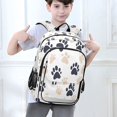 thumbnail image 6 of FORMRS Unisex School Backpack 17" Student Travel Bag with Laptop Compartment, Black Cat Paw, 6 of 7