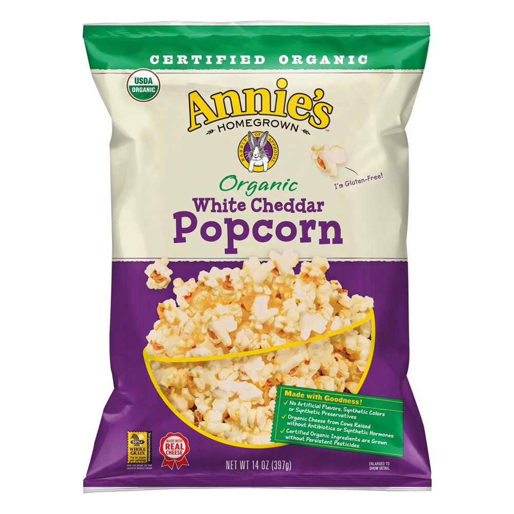 Annie's Organic White Cheddar Popcorn, 14 oz