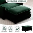 thumbnail image 7 of Modern Oversized Chaise Lounge Chair Indoor,Corduroy Large Armchair with Ottoman,Comfy Single Sofa Chair with Extra Wide Armrests for Bedroom Living Room,Green, 7 of 7