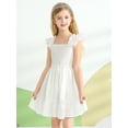 thumbnail image 5 of LOVEBAY Girls Dresses Square Neck Dress Ruffle Sleeveless Beach Casual Solid Color Sundress Playwear Outfits, 5 of 9