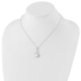 thumbnail image 3 of Sterling Silver Rhodium-plated 10-11mm White Button Freshwater Cultured Pearl 17 inch Necklace QH5484, 3 of 3