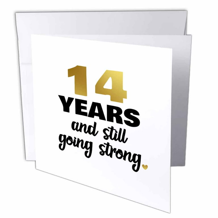3dRose 14 Year Still Going Strong Fourteenth 14th Wedding
