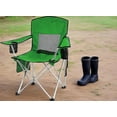 thumbnail image 4 of Gianna Foldable Camping Chairs, Outdoor Chair Camping Recliner with Support Mesh Backrest, Camping Recliner Lawn Chair with Cup Holder, Storage Pocket, Carrying Bag, Green, 4 of 4
