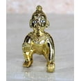 thumbnail image 4 of eSplanade 7.5 cms Brass Gopal Laddoo/Baby Krishna - Brass Laddu Gopal Kishan Baby Krishna Thakurji Murti Idol Statue Sculpture (3"), 4 of 7
