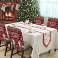 thumbnail image 4 of Merry Christmas Chair Covers Set of 1 Xmas Cow Bell Snowflake Red Black Buffalo Plaid Chair Back Covers Stretch Removable Washable Slipcovers Protector for Dining Room Kitchen Party Decor, 4 of 5