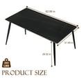 thumbnail image 3 of Modern Dining Table, Rectangular 63" Kitchen Table with Marble Sintered Stone Table Top and Metal Legs, Dining Room Table for 6, Slate Dinner Table for Living Room or Office, Table Only, 3 of 5