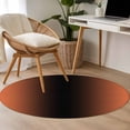 thumbnail image 5 of Orange Black Ombre Large Area Rugs for Bedroom Living Room, Soft Non Slip Carpet Bedside Rug, Modern Gradient Abstract Art Round Floor Cover Kitchen Accent Rug 3' for Dining Room/Office, 5 of 9