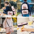 thumbnail image 3 of Yspwyqan Backpack Set for Teens, Strawberry Cloud Capybara Girls Backpack and Lunch Box Set with Pencil Case, 17 Inch Double Zip Casual Bookbag for High School Hiking, 3 of 7